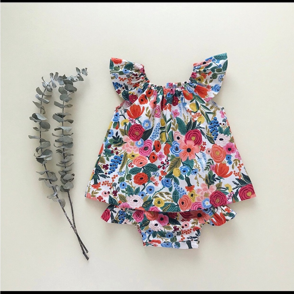 Rifle Paper Co Baby Girl Floral Outfit